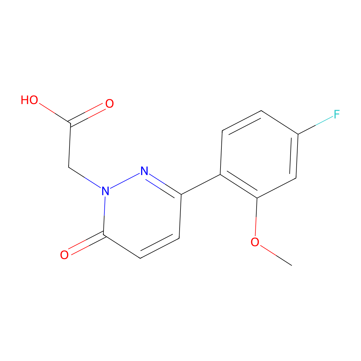 [3-(4-fluoro-2-methoxyphenyl)-6-oxopyridazin-1(6H)-yl]acetic acid molecular structure, CAS 1239731-56-6