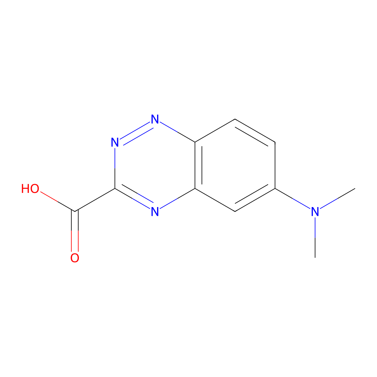 6-(Dimethylamino)benzo[e][1,2,4]triazine-3-carboxylic acid molecular structure, CAS 1239734-53-2