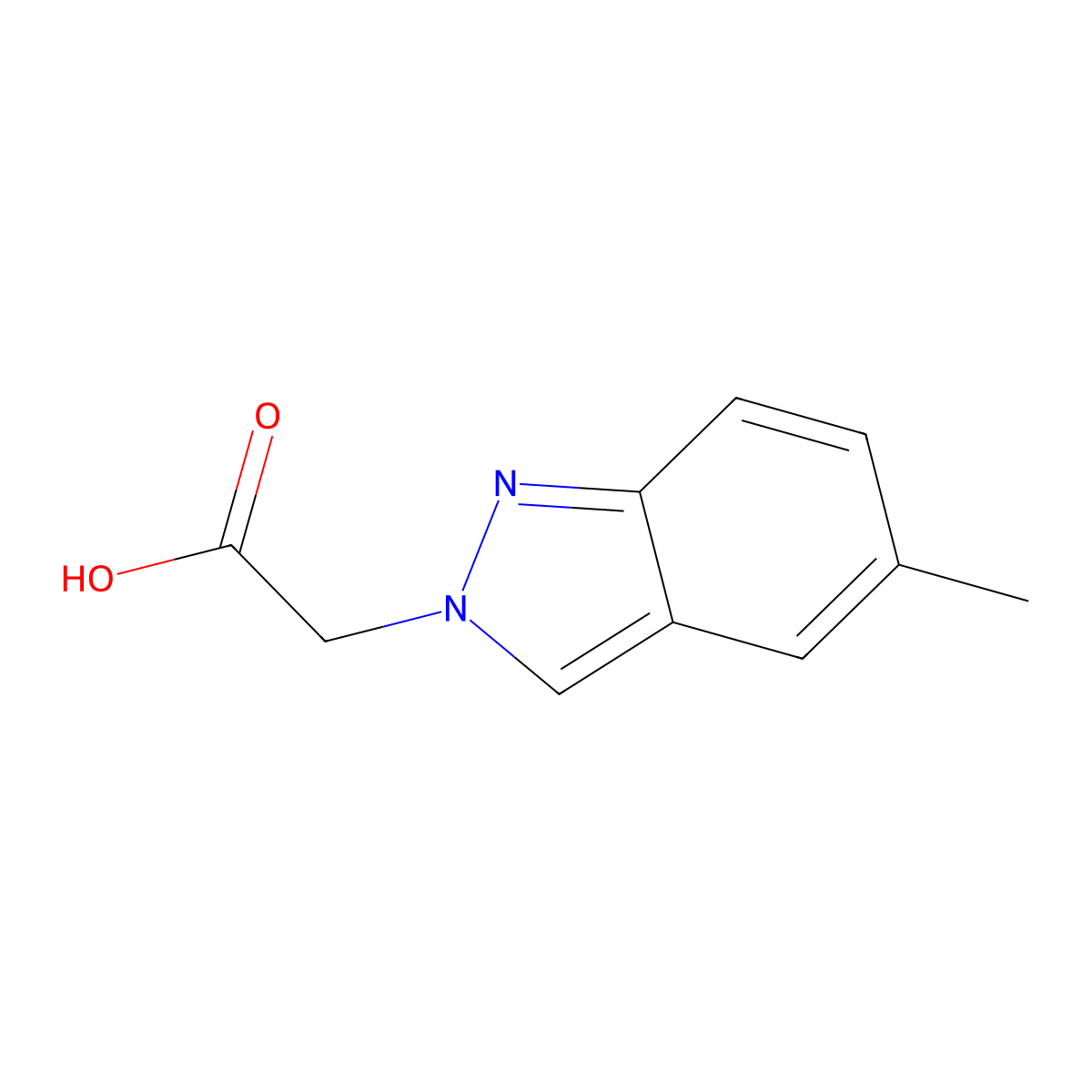 2-(5-methyl-2H-indazol-2-yl)acetic acid molecular structure, CAS 1239735-04-6