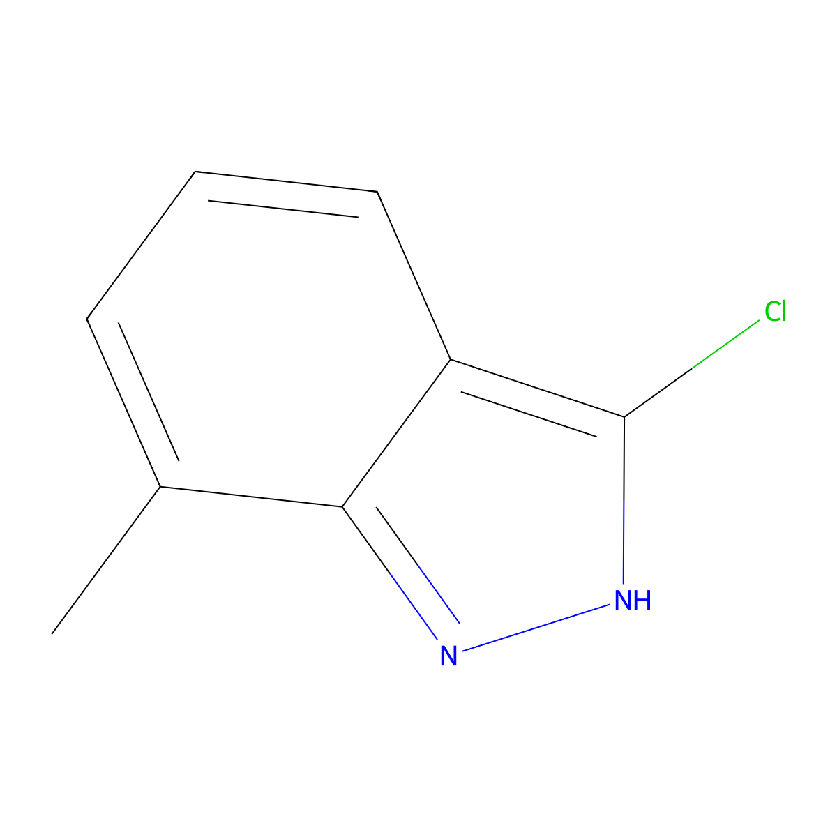 3-Chloro-7-methyl-1H-indazole molecular structure, CAS 1239737-86-0