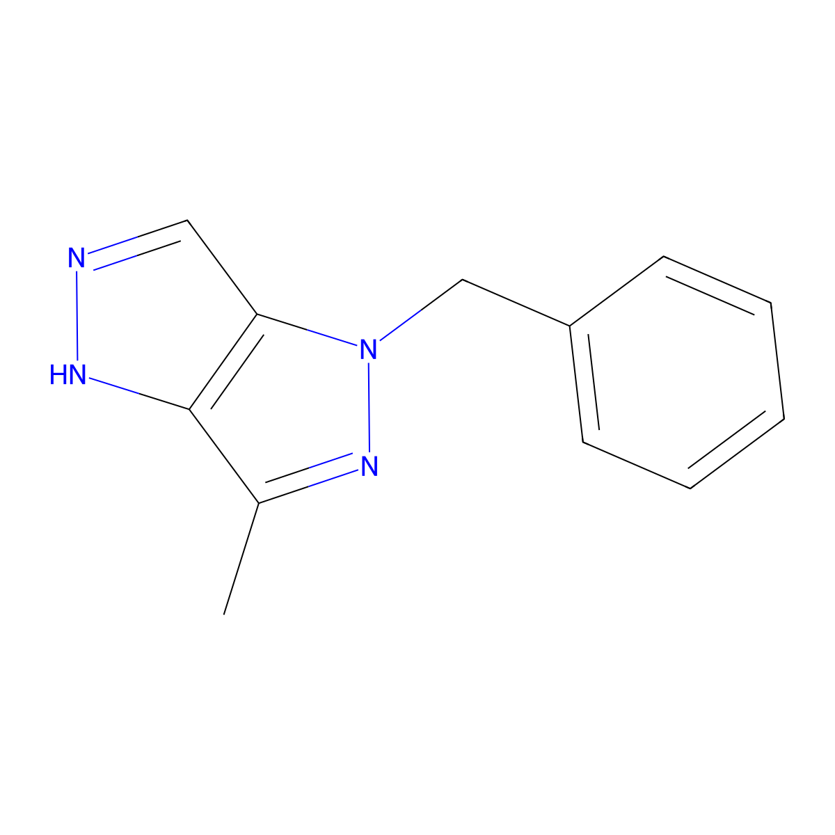 1-Benzyl-3-methyl-1,4-dihydropyrazolo[4,3-c]pyrazole molecular structure, CAS 1239737-91-7