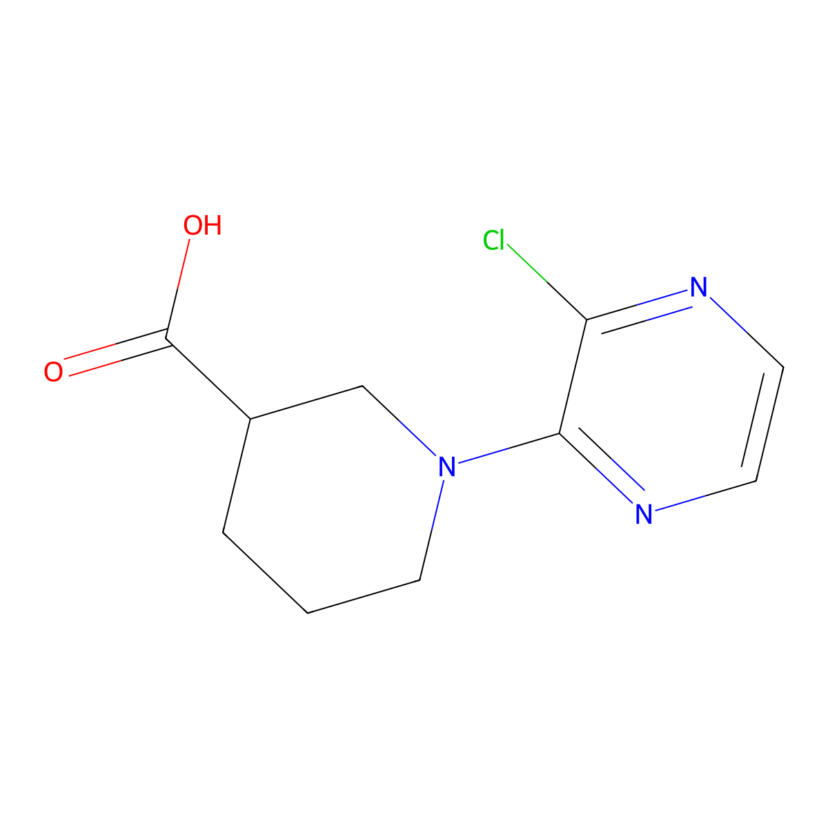 1-(3-Chloropyrazin-2-yl)piperidine-3-carboxylic acid molecular structure, CAS 1239739-21-9