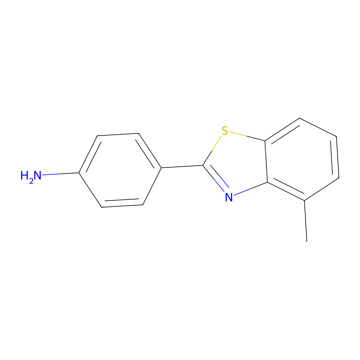 4-(4-Methylbenzo[d]thiazol-2-yl)aniline molecular structure, CAS 1239739-41-3
