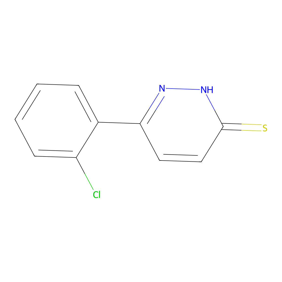6-(2-chlorophenyl)pyridazine-3(2H)-thione molecular structure, CAS 1239739-70-8