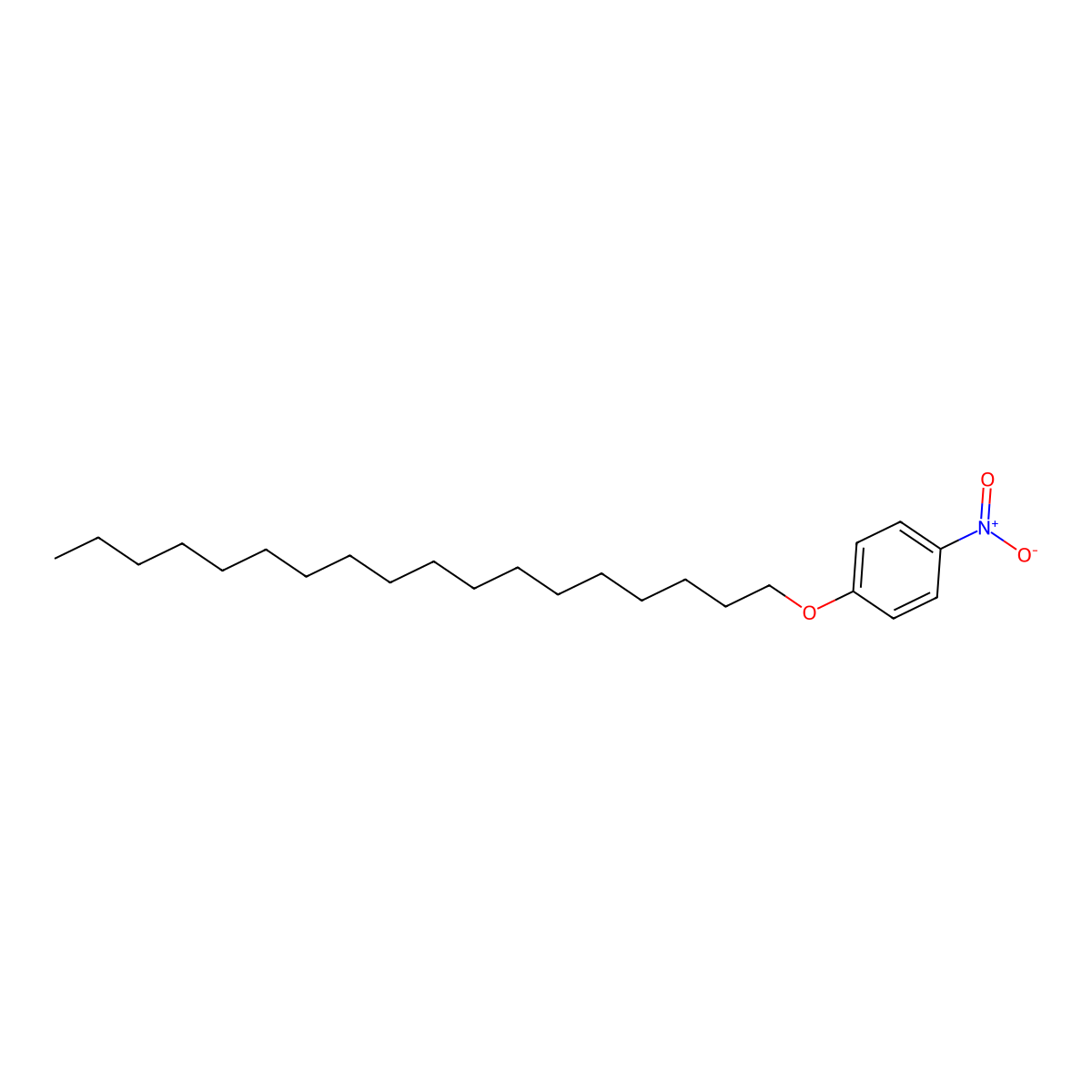 p-Octadecyloxynitrobenzene molecular structure, CAS 123974-61-8
