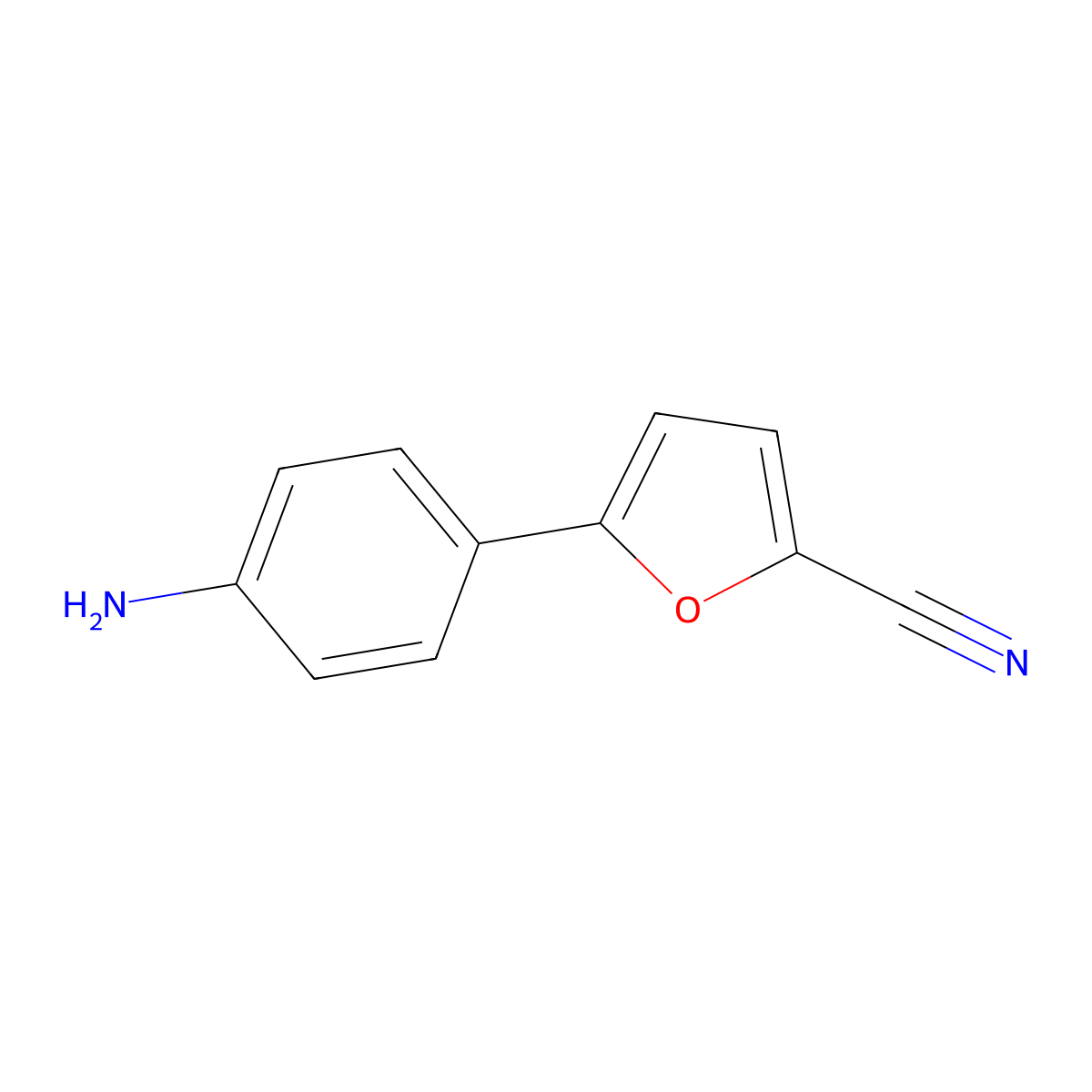 5-(4-Aminophenyl)-2-furonitrile molecular structure, CAS 1239741-39-9