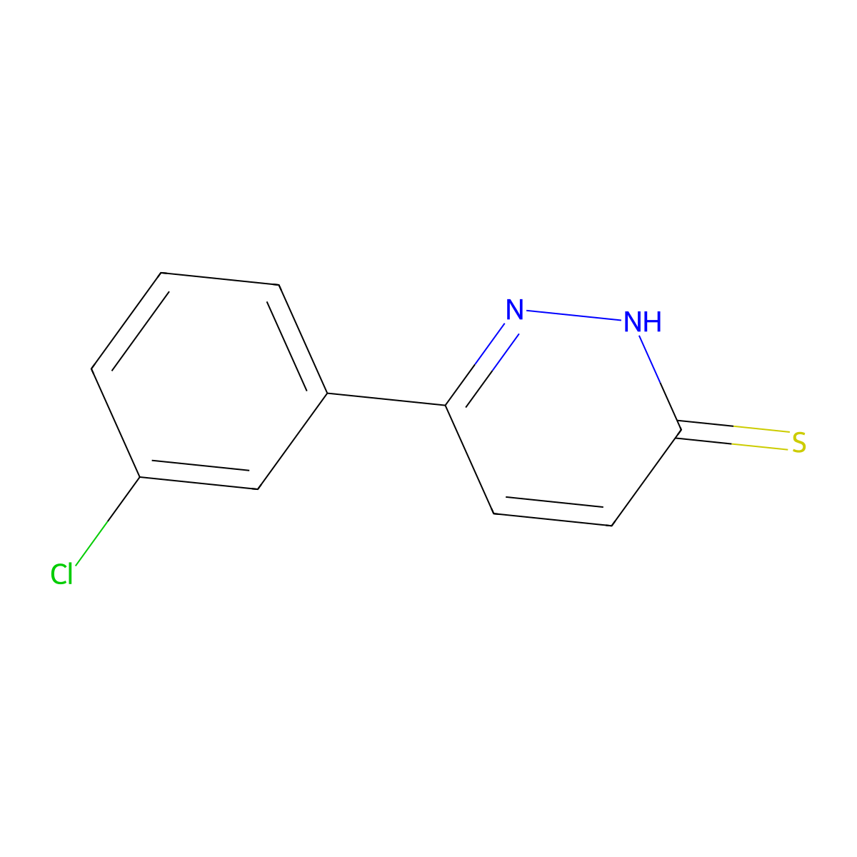 6-(3-chlorophenyl)pyridazine-3(2H)-thione molecular structure, CAS 1239741-45-7