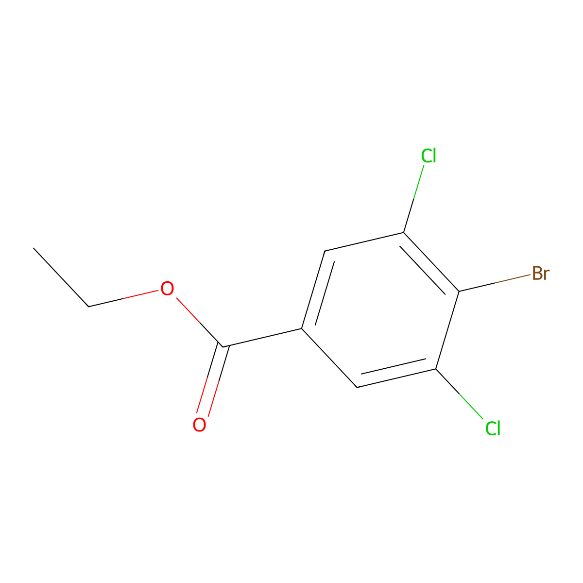 Ethyl 4-bromo-3,5-dichlorobenzoate molecular structure, CAS 1239741-87-7