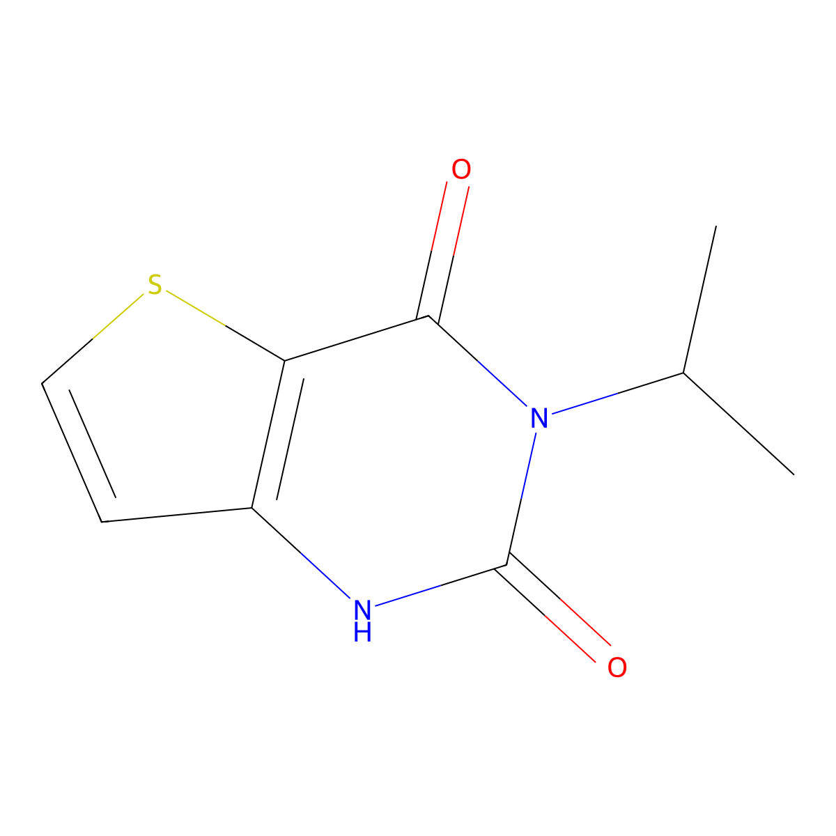 3-isopropylthieno[3,2-d]pyrimidine-2,4(1H,3H)-dione molecular structure, CAS 1239743-72-6