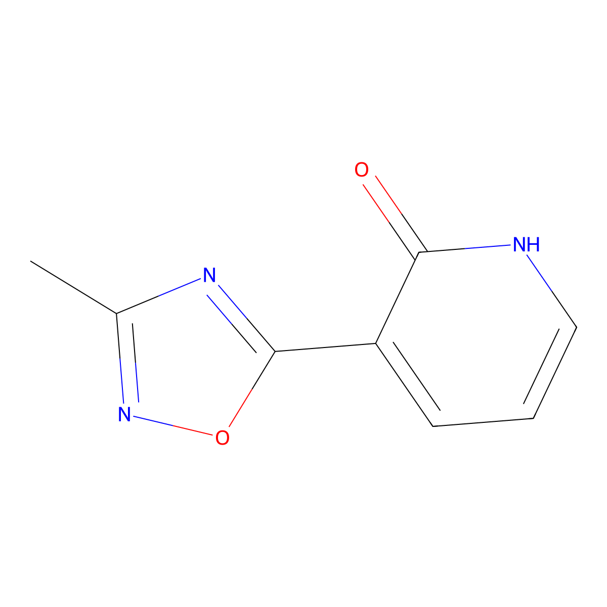 3-(3-methyl-1,2,4-oxadiazol-5-yl)pyridin-2(1H)-one molecular structure, CAS 1239745-74-4