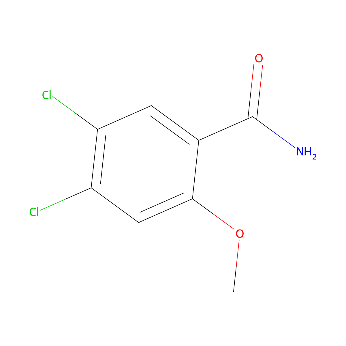4,5-Dichloro-2-methoxybenzamide molecular structure, CAS 1239749-64-4
