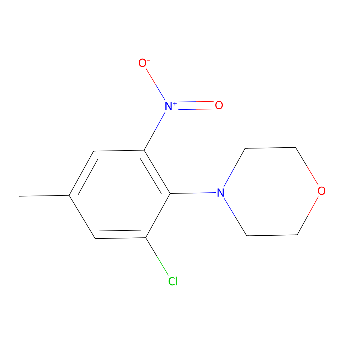 4-(2-Chloro-4-methyl-6-nitrophenyl)morpholine molecular structure, CAS 1239750-60-7