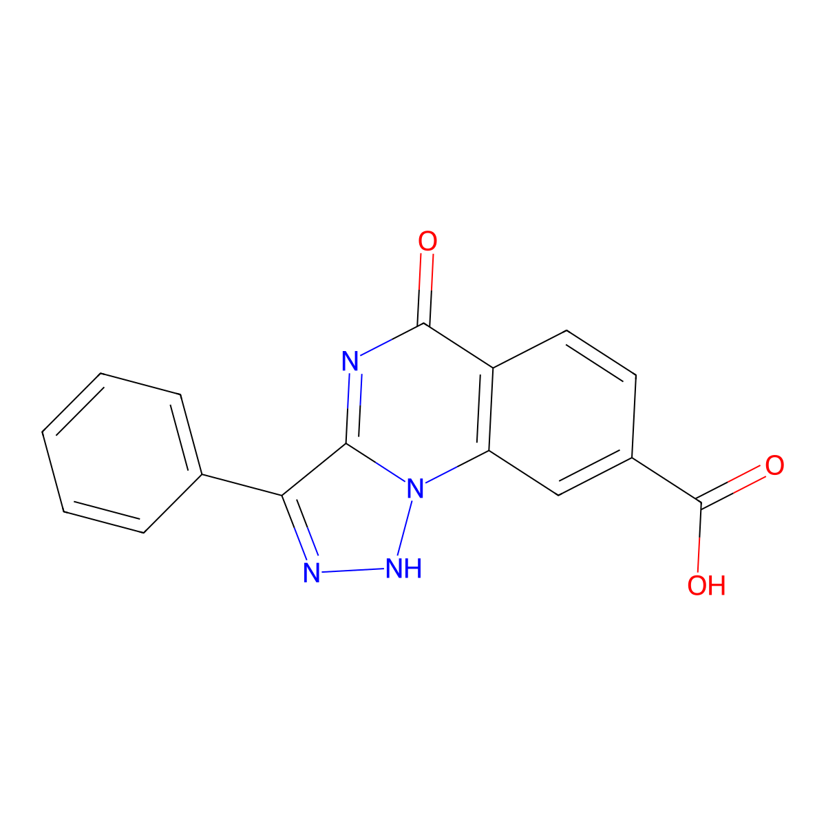 5-Oxo-3-phenyl-4,5-dihydro[1,2,3]triazolo[1,5-a]quinazoline-8-carboxylic acid molecular structure, CAS 1239751-40-6