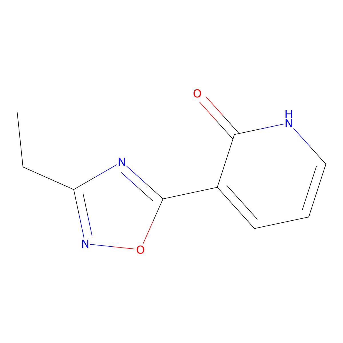 3-(3-Ethyl-1,2,4-oxadiazol-5-yl)pyridin-2-ol molecular structure, CAS 1239753-05-9