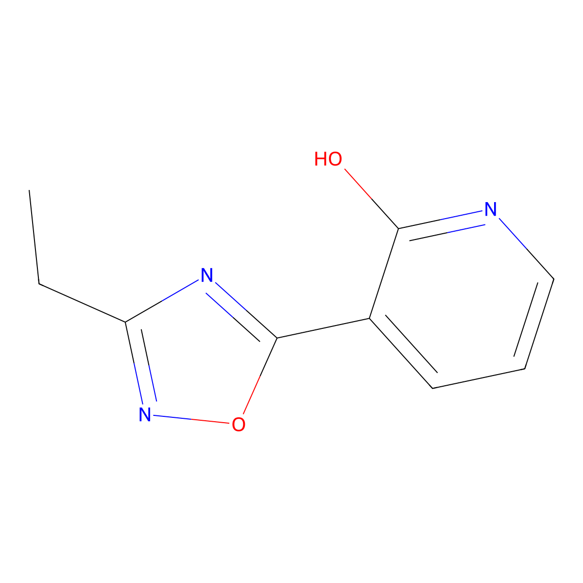 3-(3-Ethyl-1,2,4-oxadiazol-5-yl)pyridin-2-ol molecular structure, CAS 1239753-05-9
