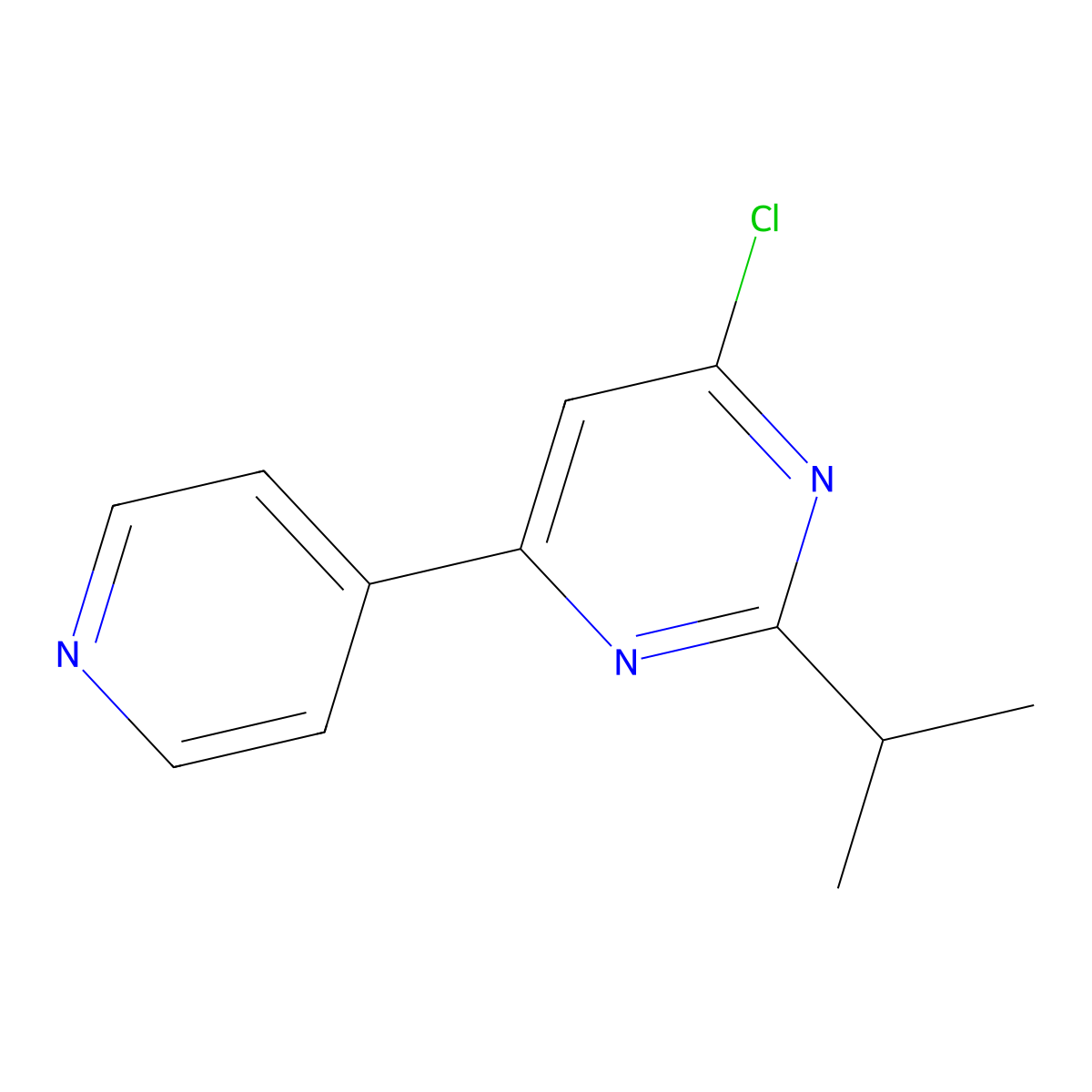 4-Chloro-2-(iso-propyl)-6-(pyridin-4-yl)-pyrimidine molecular structure, CAS 1239753-43-5