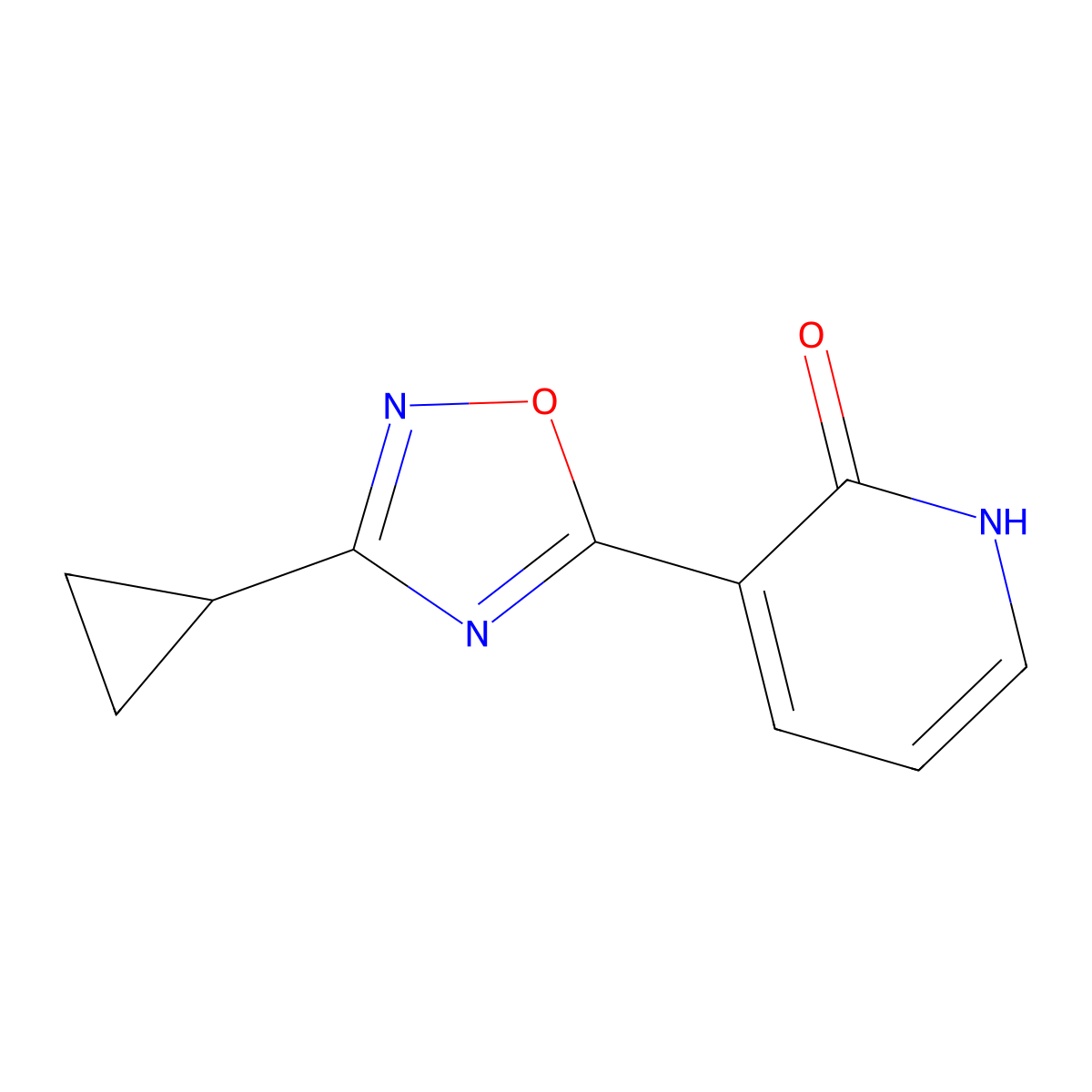 3-(3-Cyclopropyl-1,2,4-oxadiazol-5-yl)pyridin-2-ol molecular structure, CAS 1239755-03-3