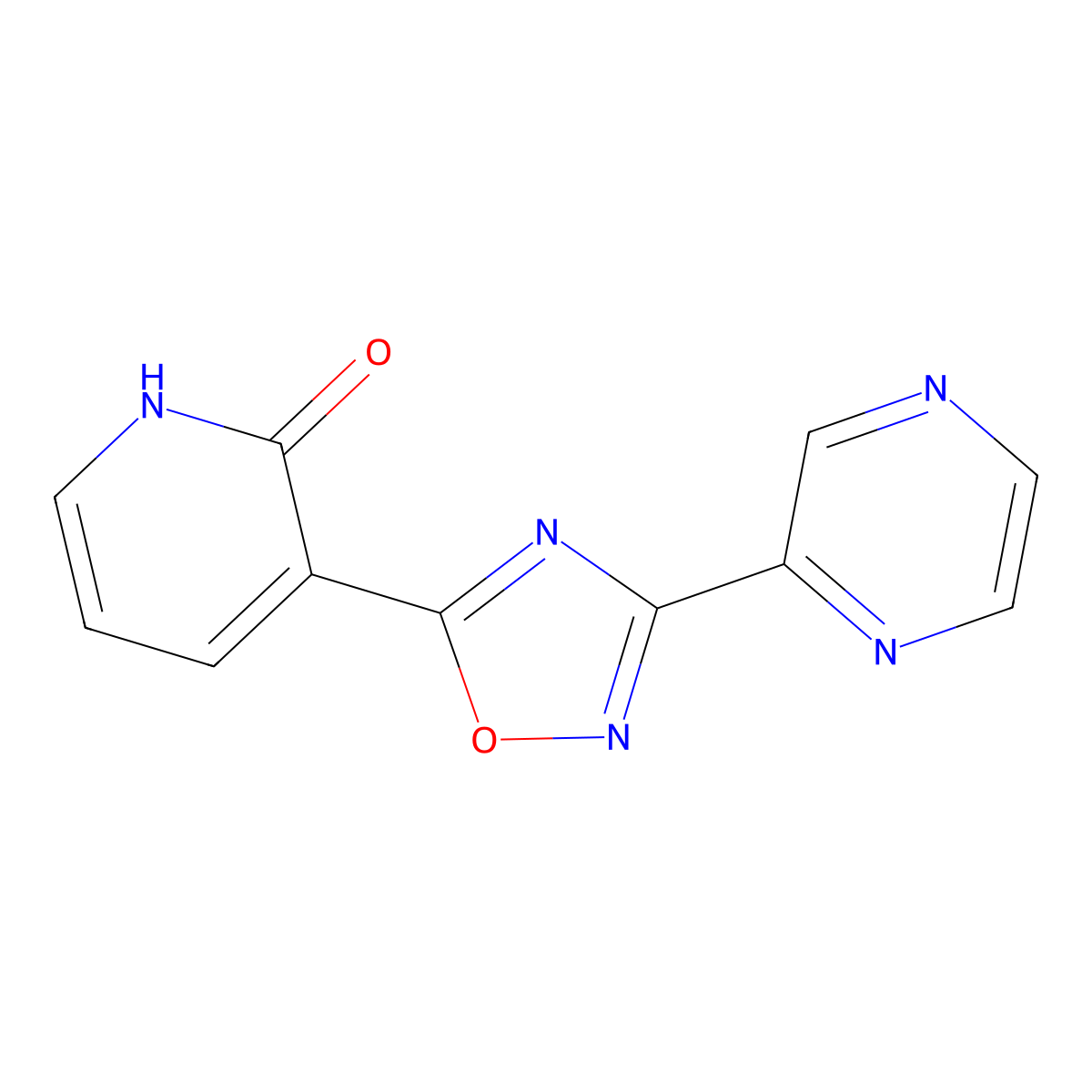 3-(3-pyrazin-2-yl-1,2,4-oxadiazol-5-yl)pyridin-2(1H)-one molecular structure, CAS 1239755-14-6