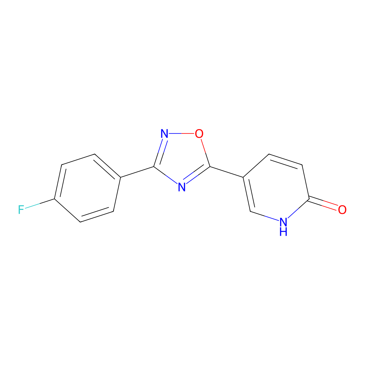 5-[3-(4-fluorophenyl)-1,2,4-oxadiazol-5-yl]-2(1H)-pyridinone molecular structure, CAS 1239755-28-2