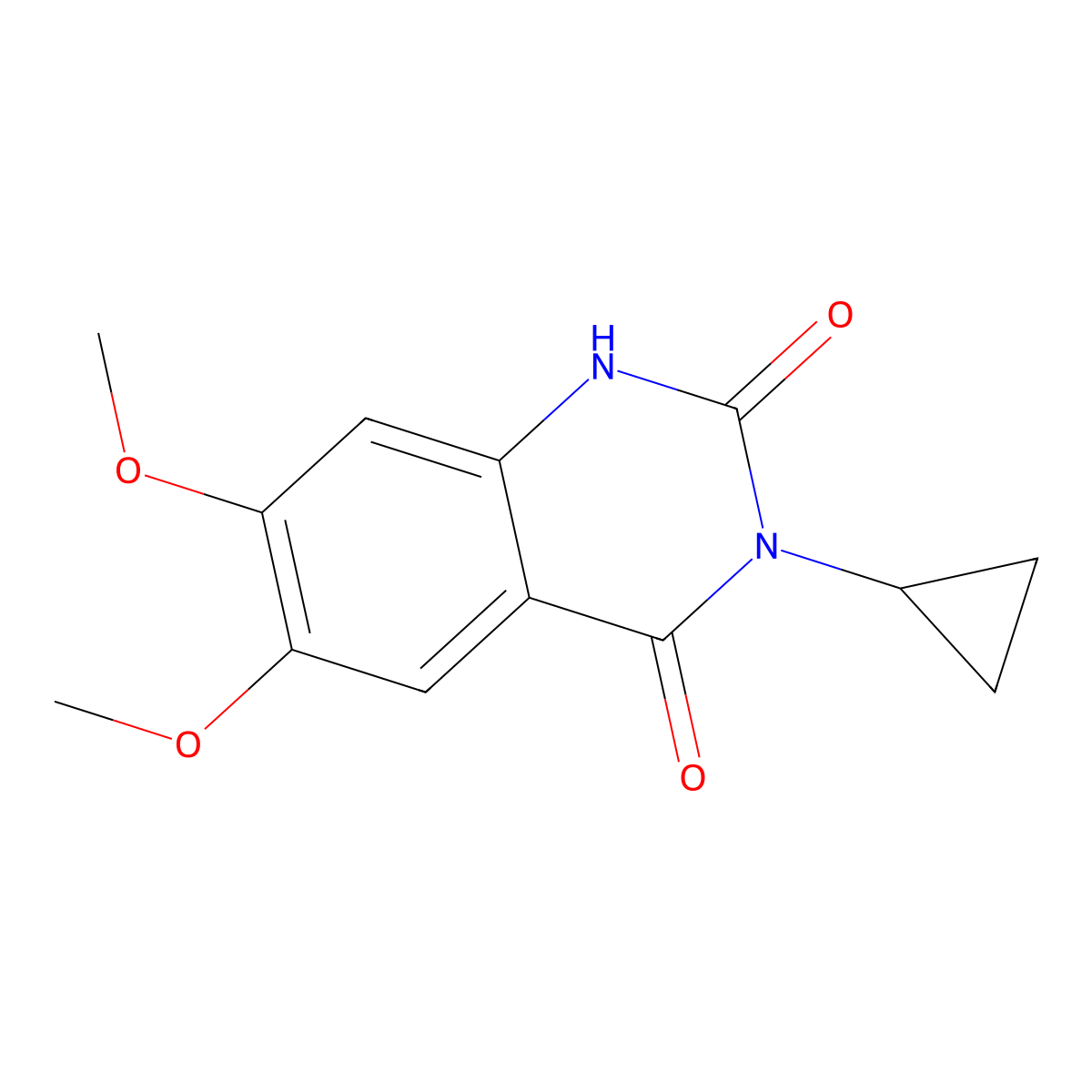 3-Cyclopropyl-6,7-dimethoxy-1H-quinazoline-2,4-dione molecular structure, CAS 1239756-89-8