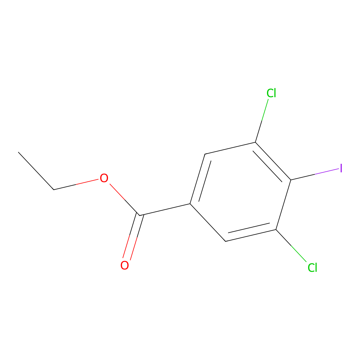 Ethyl 3,5-dichloro-4-iodobenzoate molecular structure, CAS 1239757-23-3