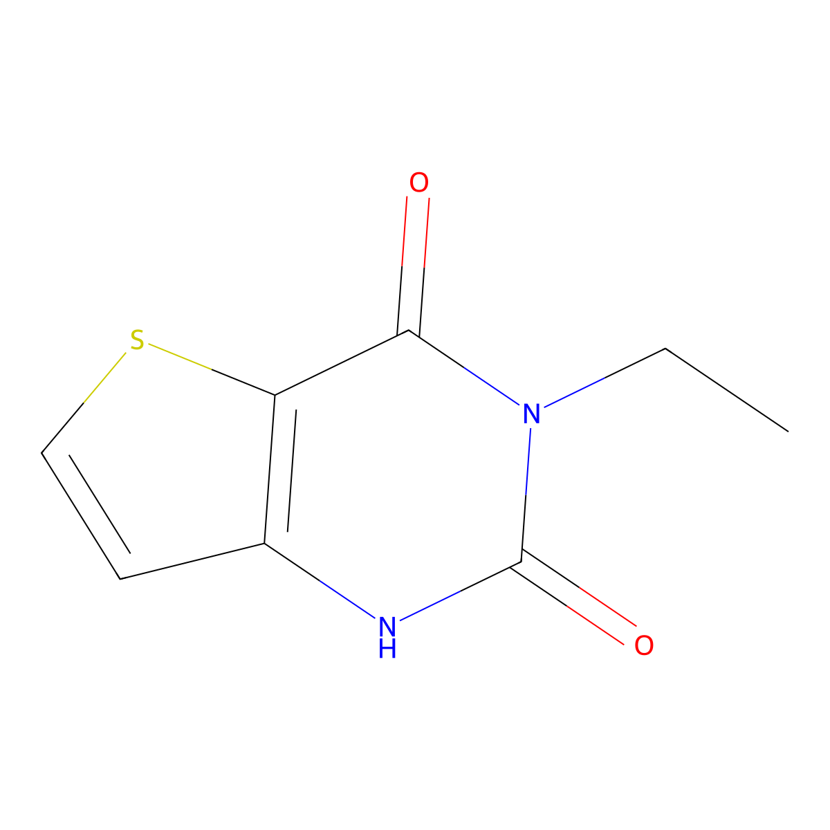 3-ethylthieno[3,2-d]pyrimidine-2,4(1H,3H)-dione molecular structure, CAS 1239758-47-4