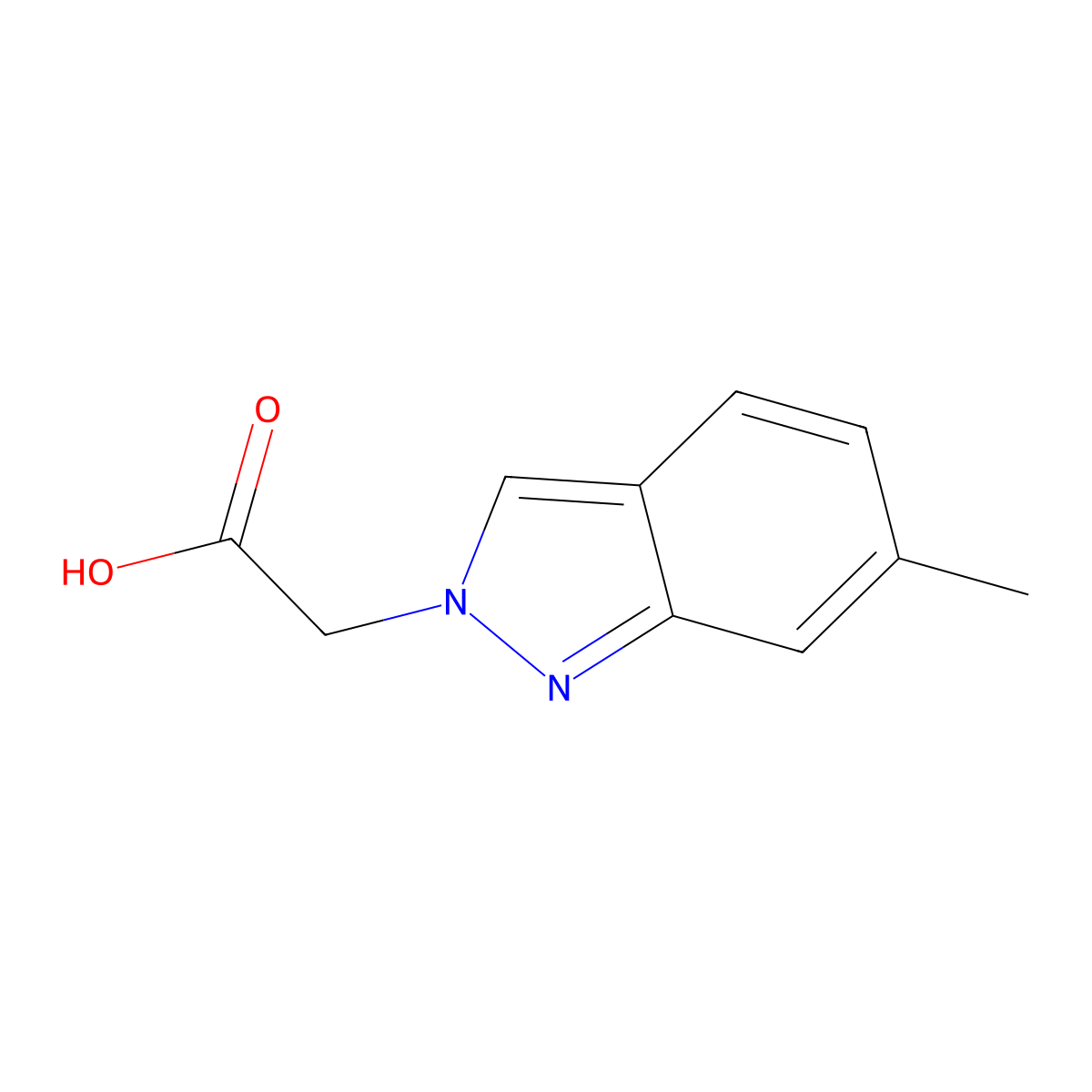2-(6-Methyl-2H-indazol-2-yl)acetic acid molecular structure, CAS 1239759-08-0