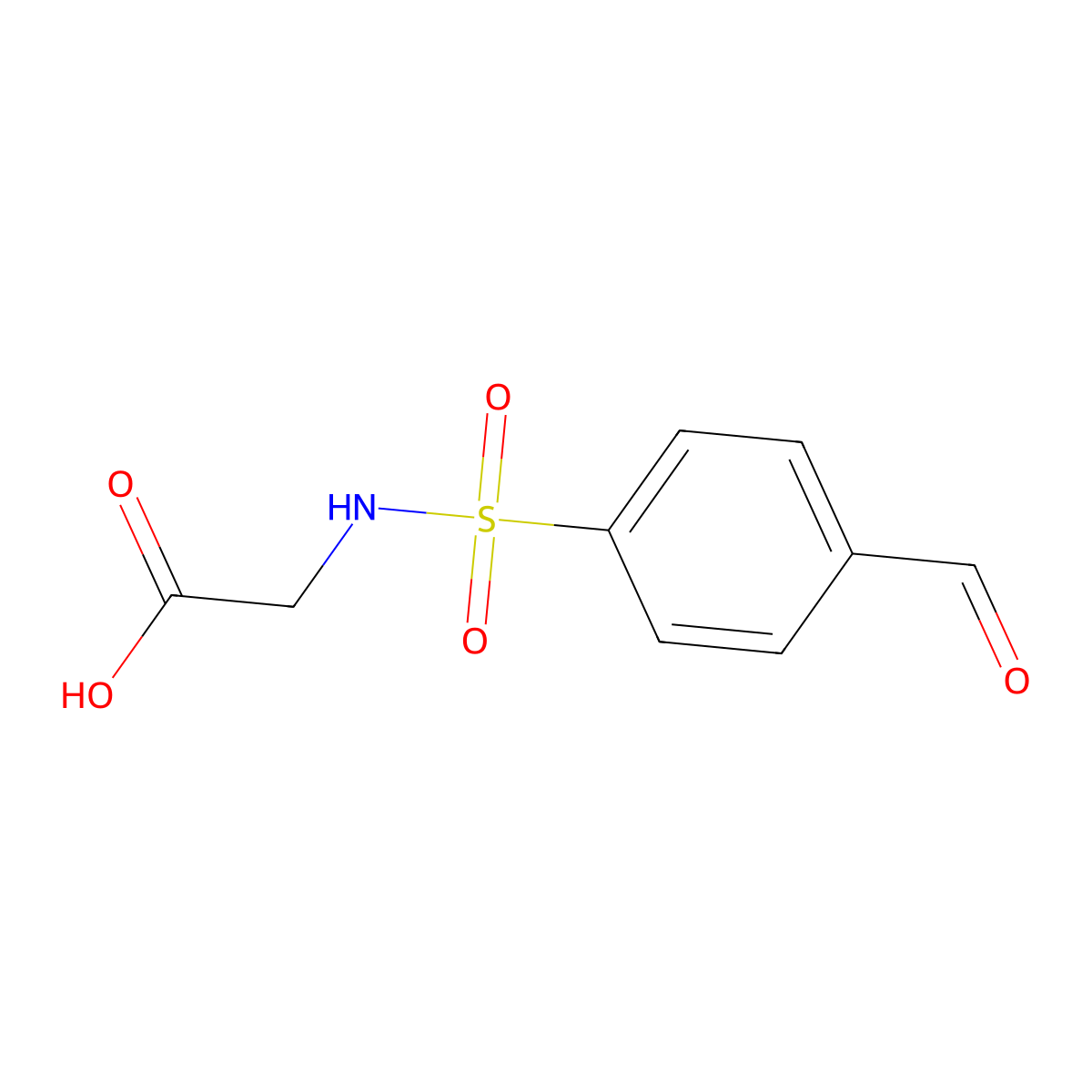 2-(4-Formylbenzenesulfonamido)acetic acid molecular structure, CAS 1239759-16-0