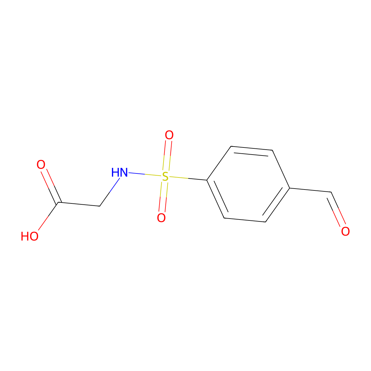 2-(4-Formylbenzenesulfonamido)acetic acid molecular structure, CAS 1239759-16-0