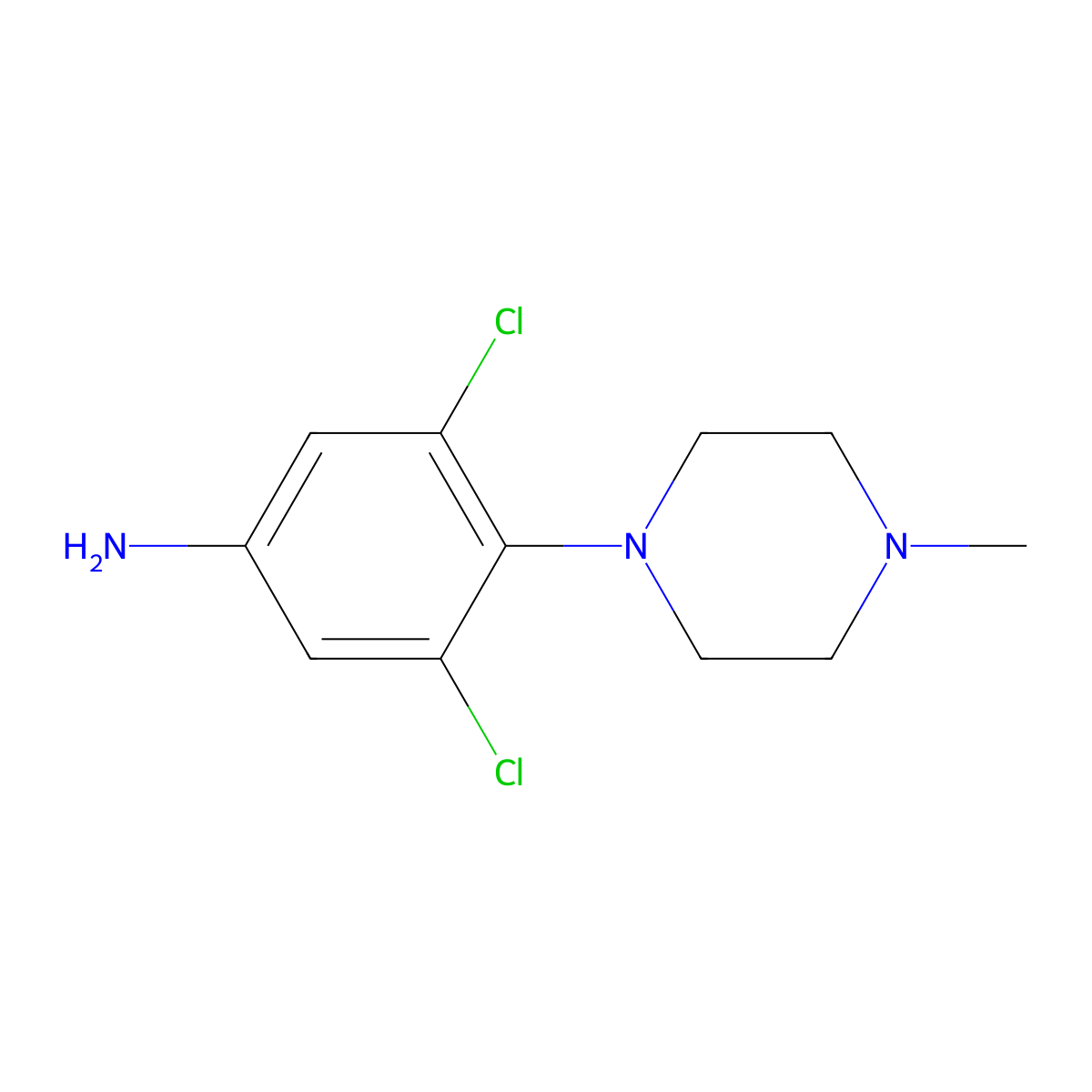 3,5-Dichloro-4-(4-methylpiperazin-1-yl)aniline molecular structure, CAS 1239761-91-1