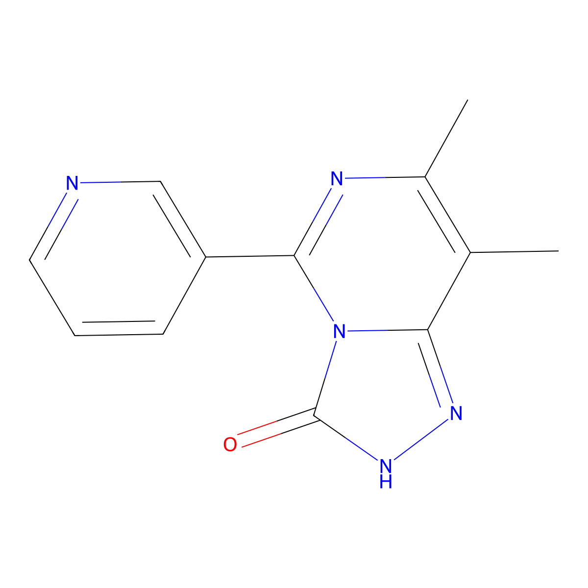 7,8-dimethyl-5-(pyridin-3-yl)[1,2,4]triazolo[4,3-c]pyrimidin-3(2H)-one molecular structure, CAS 1239765-90-2