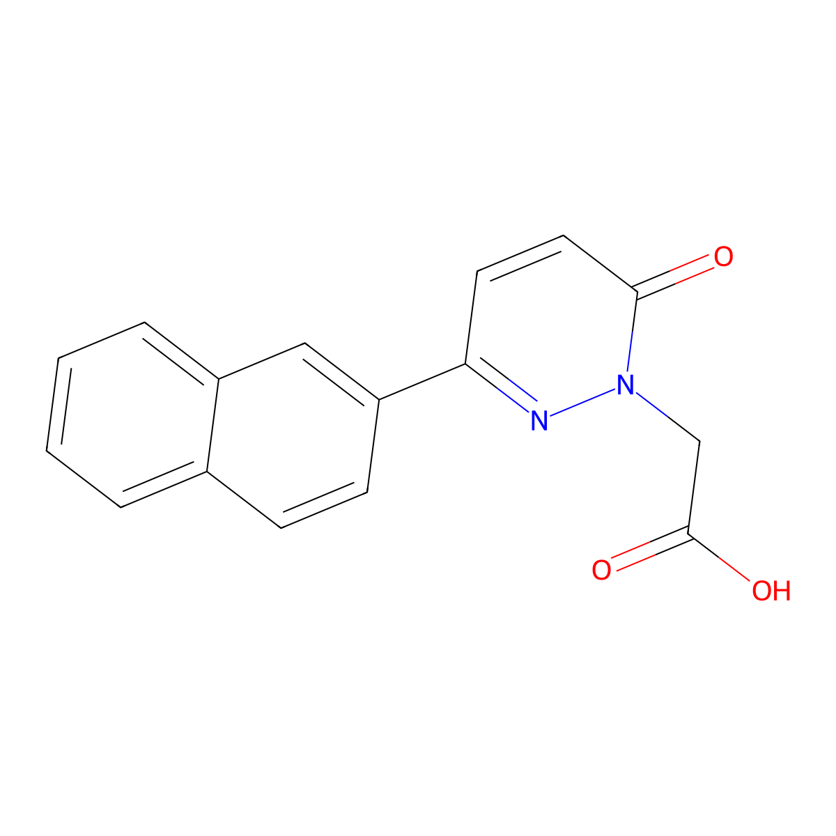 [3-(2-Naphthyl)-6-oxopyridazin-1(6H)-yl]acetic acid molecular structure, CAS 1239769-54-0