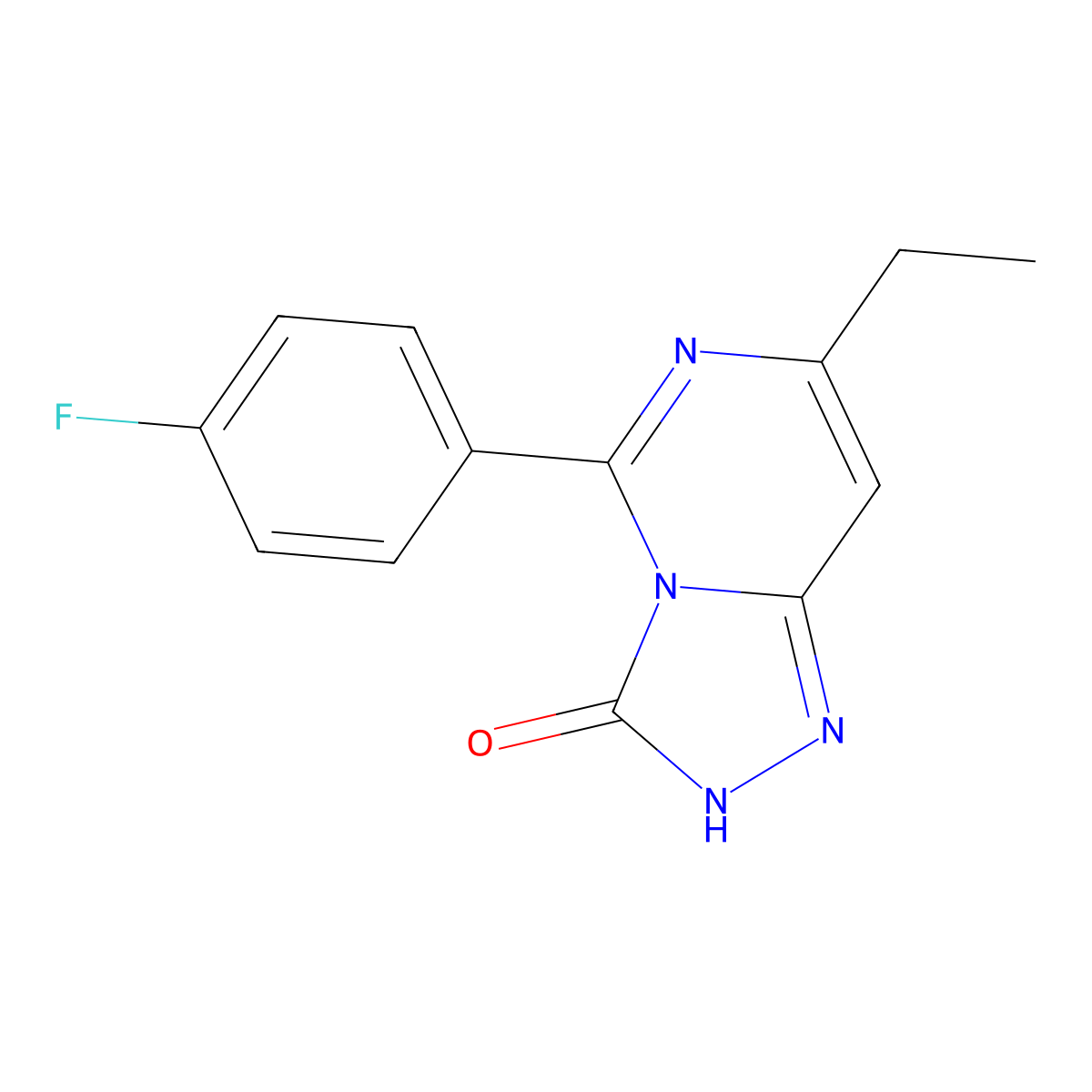 7-ethyl-5-(4-fluorophenyl)[1,2,4]triazolo[4,3-c]pyrimidin-3(2H)-one molecular structure, CAS 1239770-28-5