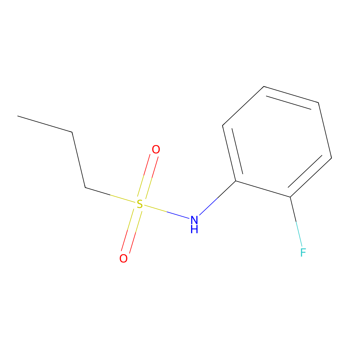 N-(2-fluorophenyl)propane-1-sulfonamide molecular structure, CAS 1239770-87-6