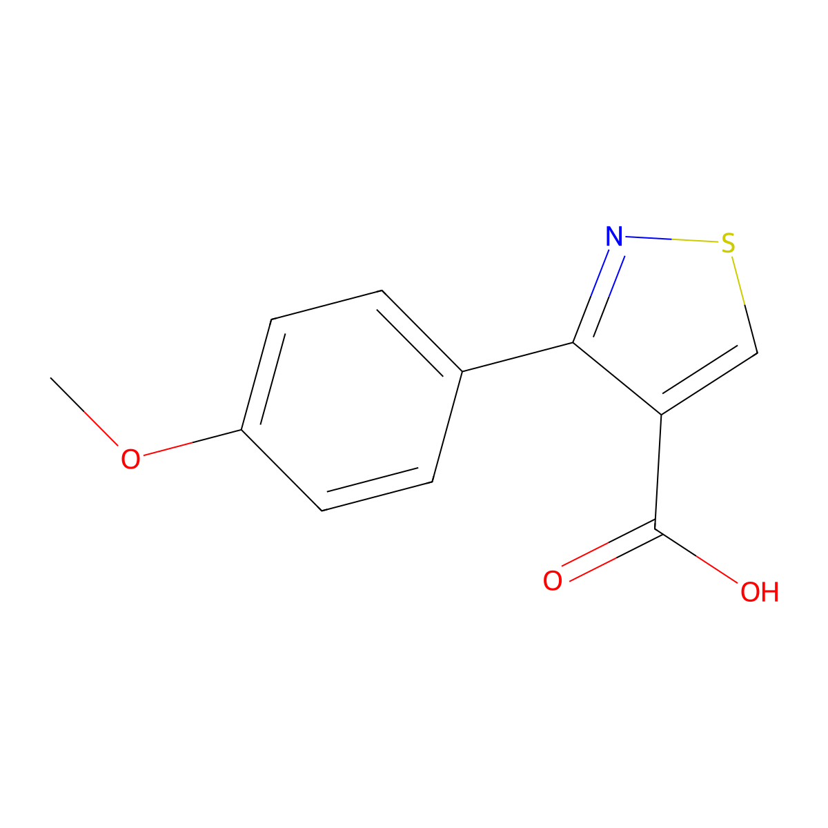 3-(4-Methoxyphenyl)isothiazole-4-carboxylic acid molecular structure, CAS 1239771-66-4
