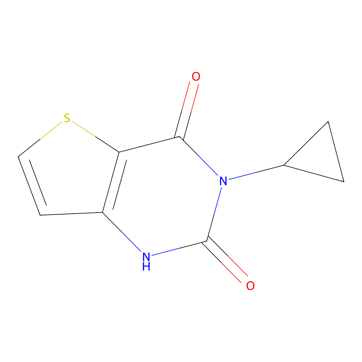 3-cyclopropyl-1H,2H,3H,4H-thieno[3,2-d]pyrimidine-2,4-dione molecular structure, CAS 1239771-70-0