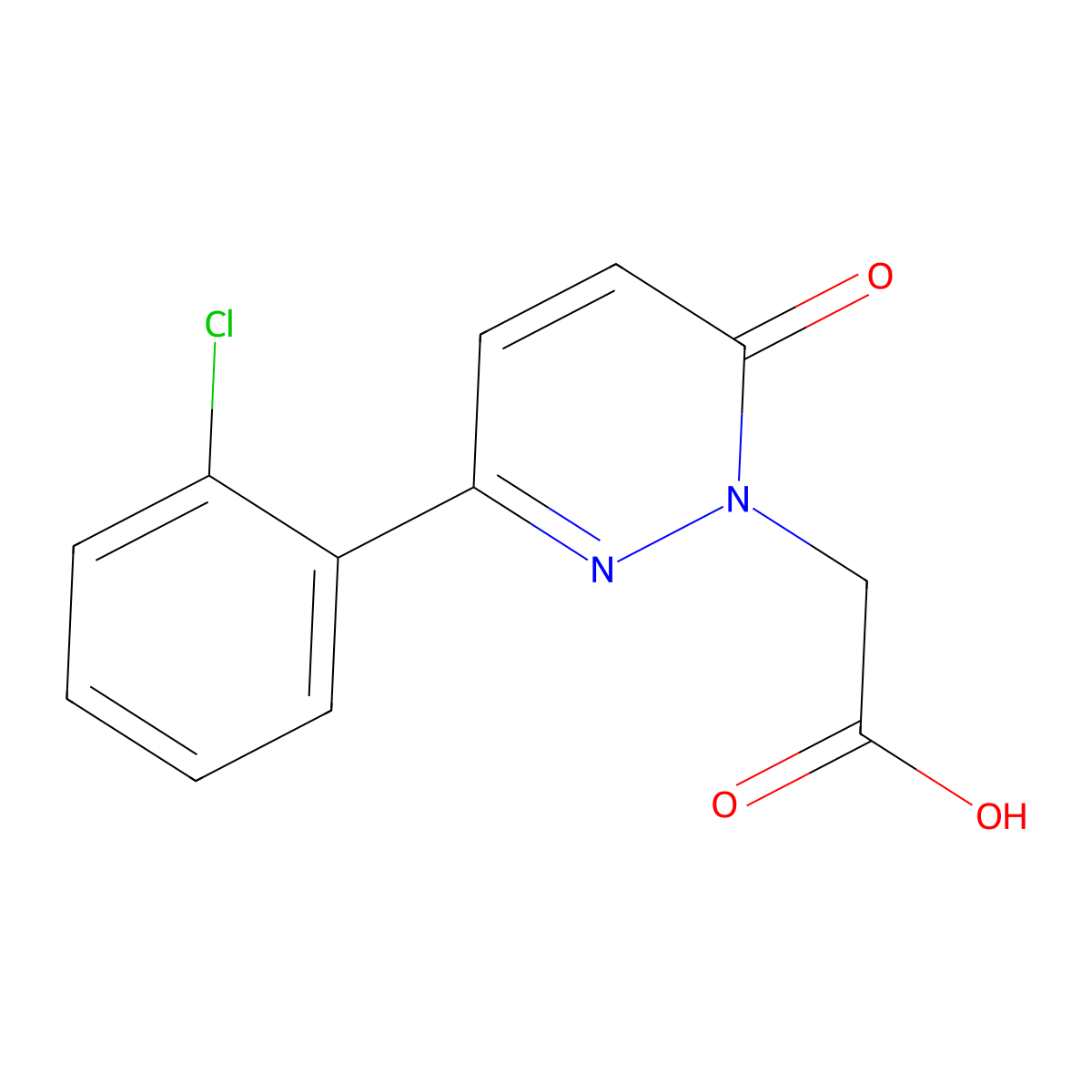 [3-(2-chlorophenyl)-6-oxopyridazin-1(6H)-yl]acetic acid molecular structure, CAS 1239773-56-8