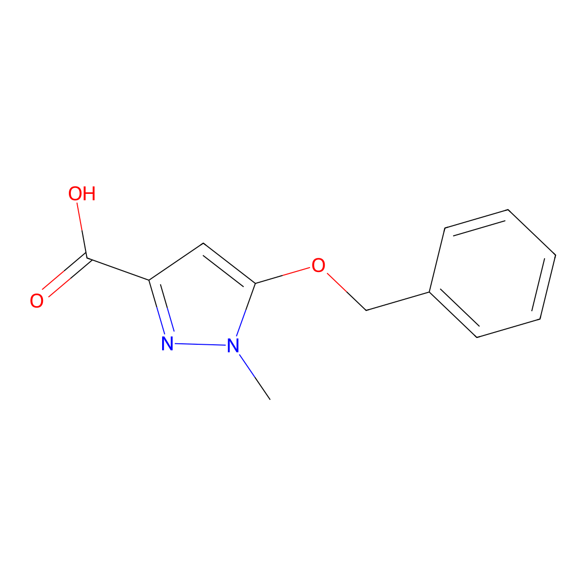 5-(Benzyloxy)-1-methyl-1H-pyrazole-3-carboxylic acid molecular structure, CAS 1239775-52-0