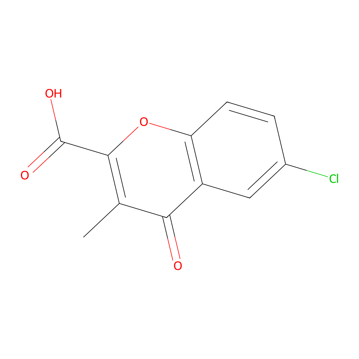 6-Chloro-3-methyl-4-oxo-4H-chromene-2-carboxylic acid molecular structure, CAS 1239779-74-8