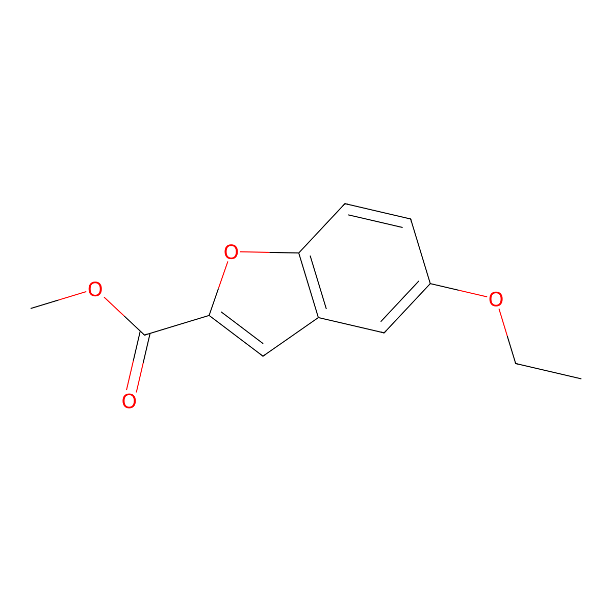 Methyl 5-ethoxybenzofuran-2-carboxylate molecular structure, CAS 1239780-40-5