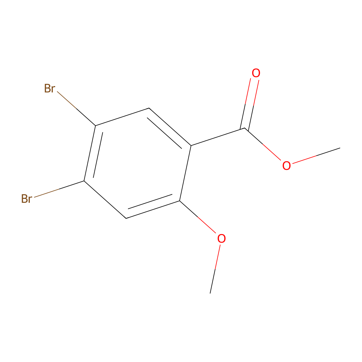 Methyl 4,5-dibromo-2-methoxybenzoate molecular structure, CAS 1239780-90-5