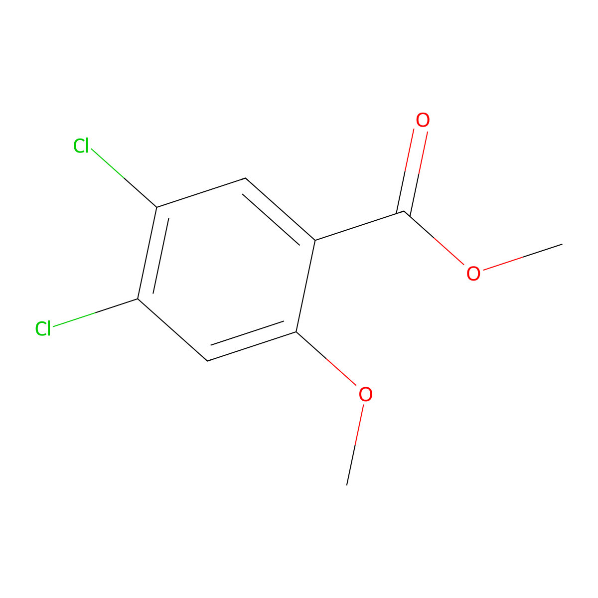 Methyl 4,5-dichloro-2-methoxybenzoate molecular structure, CAS 1239783-16-4