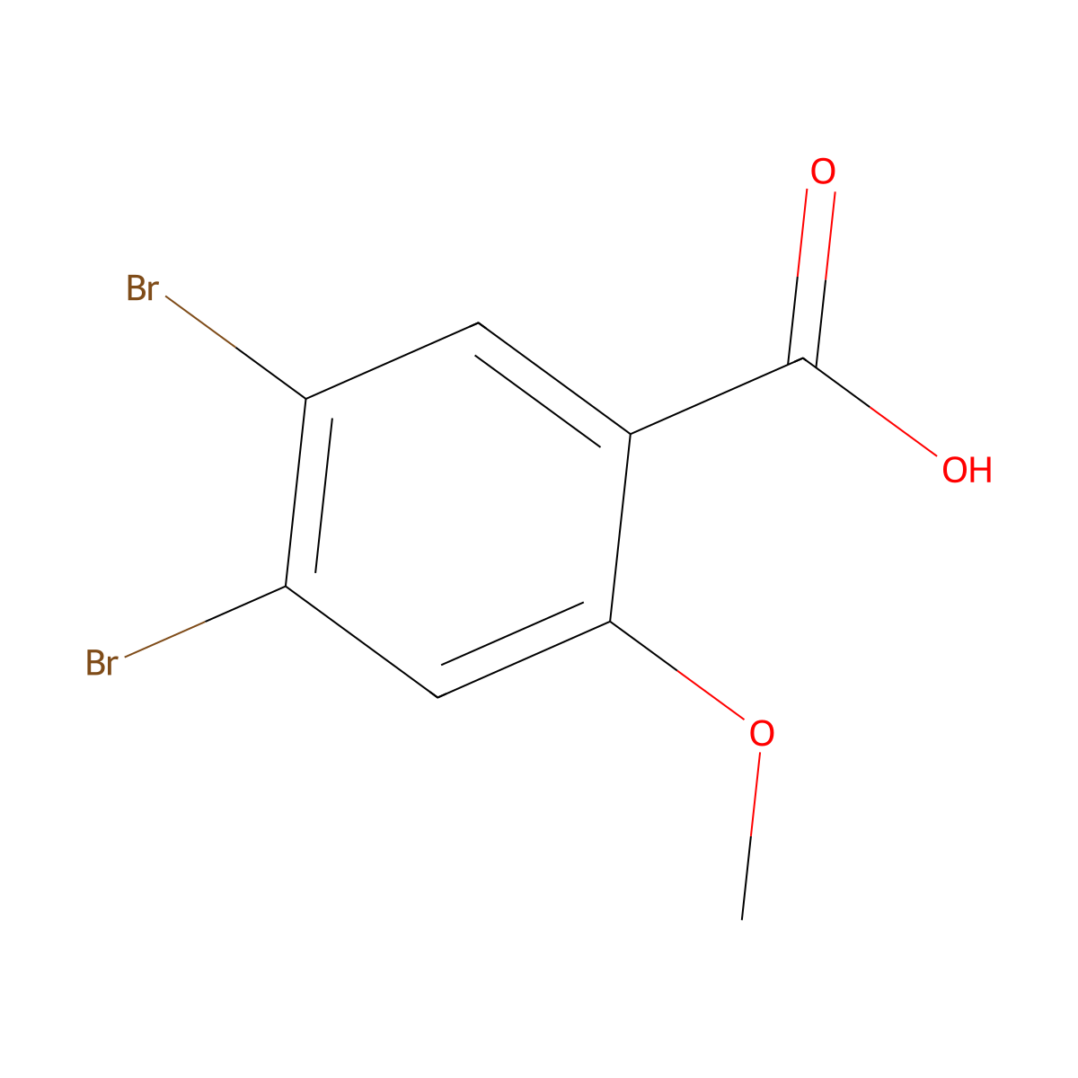 4,5-Dibromo-2-methoxybenzoic acid molecular structure, CAS 1239783-18-6