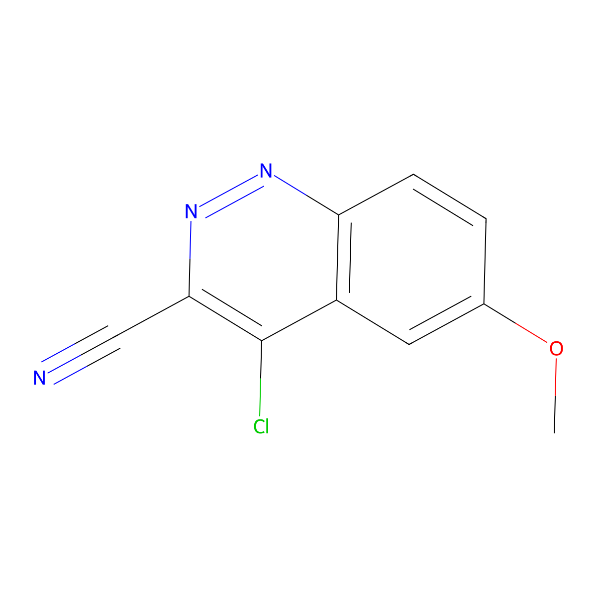 4-Chloro-6-methoxycinnoline-3-carbonitrile molecular structure, CAS 1239784-36-1