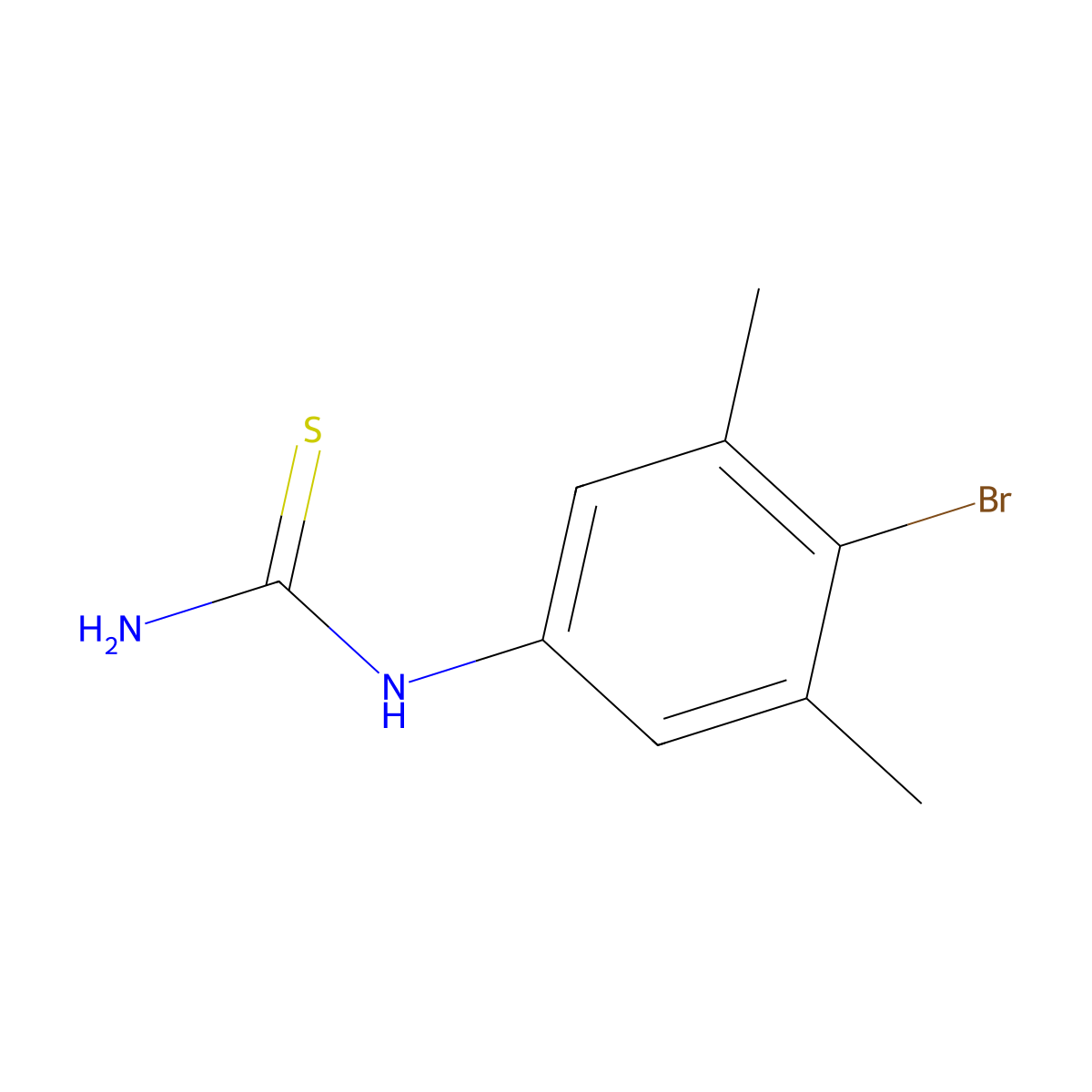 1-(4-Bromo-3,5-dimethylphenyl)thiourea molecular structure, CAS 1239785-38-6