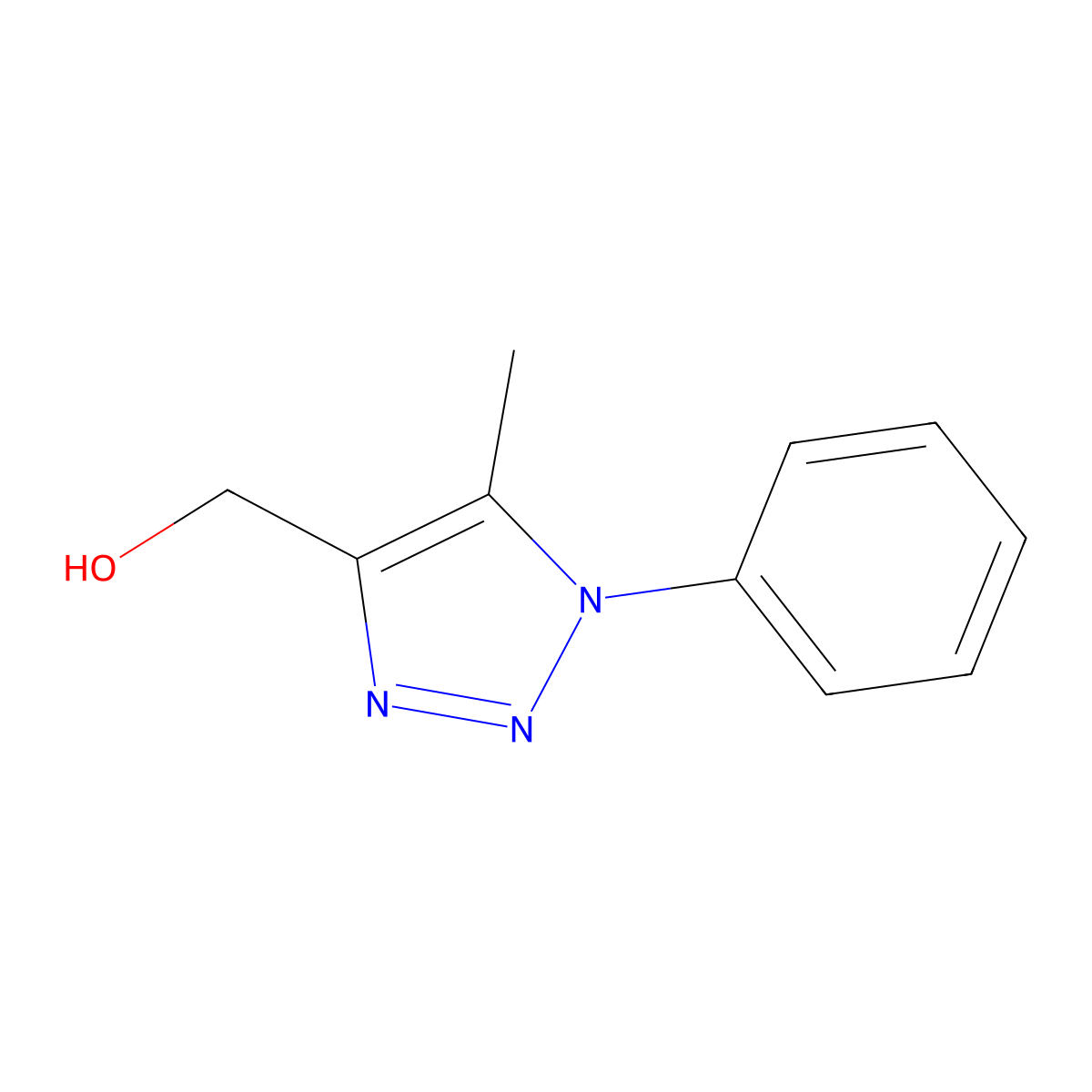 (5-methyl-1-phenyl-1H-1,2,3-triazol-4-yl)methanol molecular structure, CAS 1239785-77-3