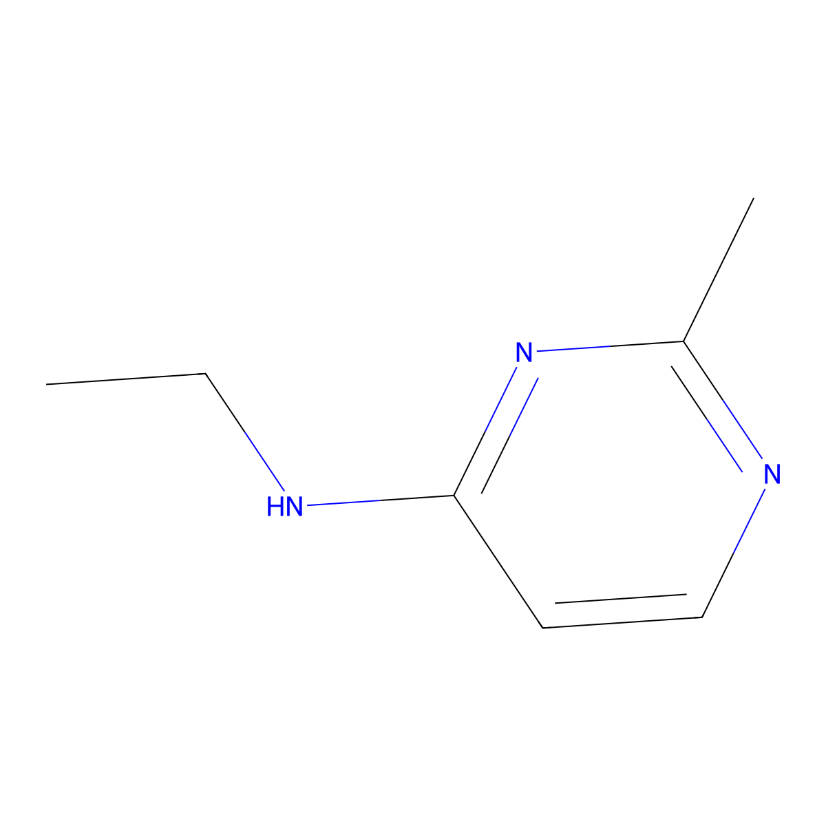 N-ethyl-2-methylpyrimidin-4-amine molecular structure, CAS 1239786-50-5
