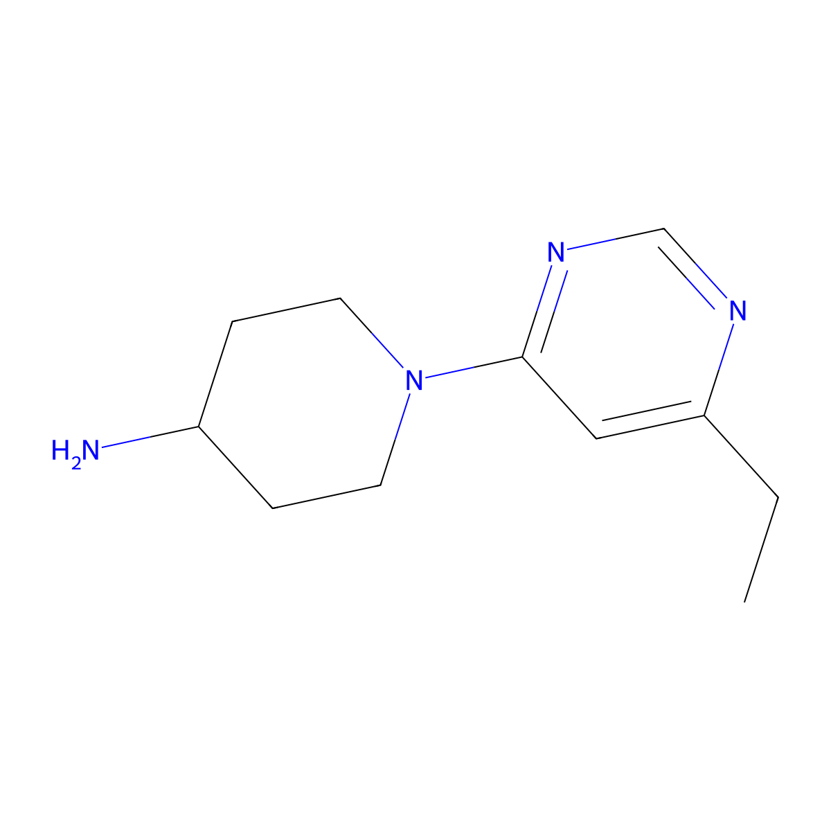 1-(6-Ethylpyrimidin-4-yl)piperidin-4-amine molecular structure, CAS 1239786-88-9