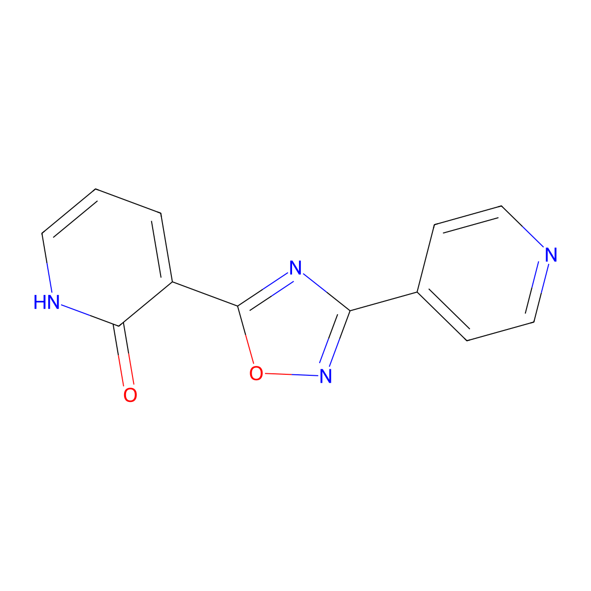 3-(3-pyridin-4-yl-1,2,4-oxadiazol-5-yl)pyridin-2(1H)-one molecular structure, CAS 1239787-61-1