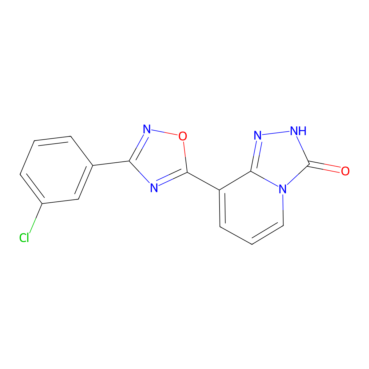 8-[3-(3-chlorophenyl)-1,2,4-oxadiazol-5-yl][1,2,4]triazolo[4,3-a]pyridin-3(2H)-one molecular structure, CAS 1239789-15-1
